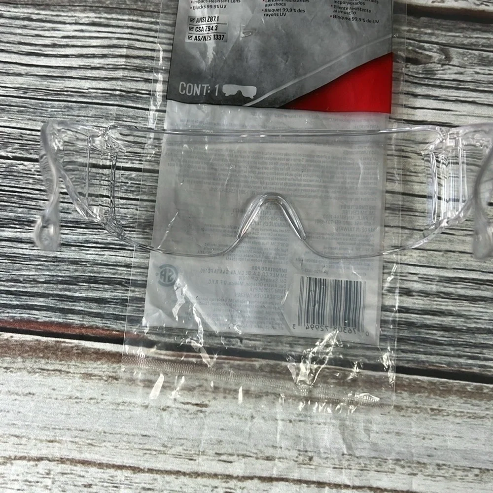 3M Clear Safety Glasses ( One Size Fit Most )